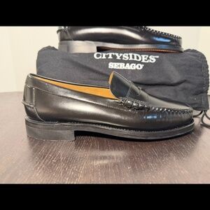 Sebago Classic Dan Citysides Penny Loafers Shoes Black Mens 7.5R
